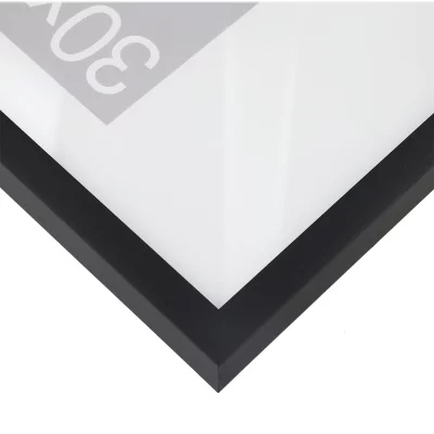 Rama drewniana Hamal - na wymiar sosna czarno pokryta | szkło standardowe (2 mm)