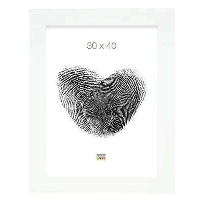 Drewniana rama do obrazu Heibaart 20x20 cm | biały | szkło standardowe (2 mm)