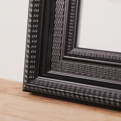 Lustro na ścianę Fronta 40x40 cm | czarny | lustro (2 mm)