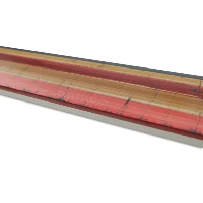 Väggspegel Listany 20x30 cm | guld, randig | Spegel (2 mm)