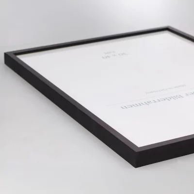 Houten kader Calamar 30x40 cm | antraciet-zwart | normaal glas (2 mm)