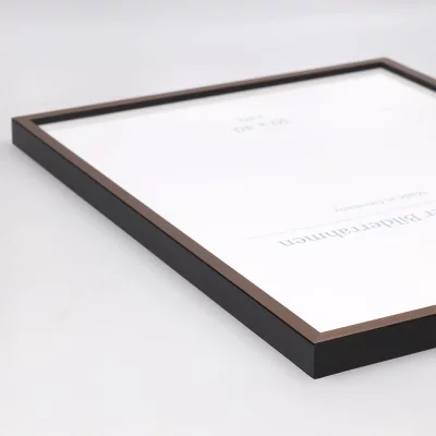 Houten kader Calamar 30x40 cm | koper-zwart | normaal glas (2 mm)