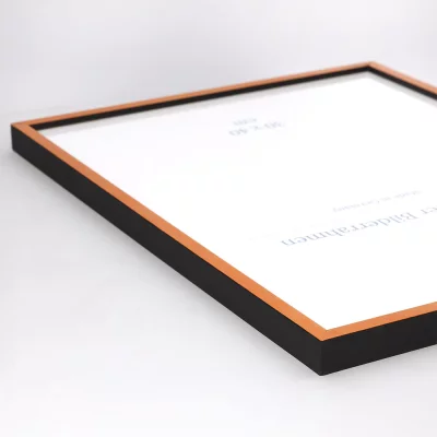 Houten kader Calamar 30x40 cm | oranje-zwart | normaal glas (2 mm)