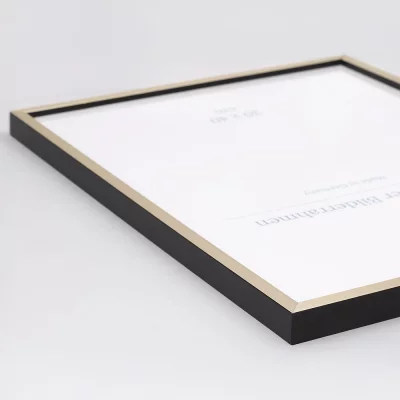 Houten kader Calamar 30x40 cm | platina-zwart | normaal glas (2 mm)