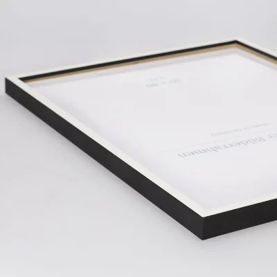 Houten kader Calamar 30x40 cm | wit-zwart | normaal glas (2 mm)