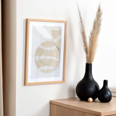 Holzrahmen Zuschnitt Reims Eiche | Normalglas (2 mm)