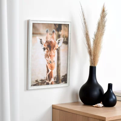 Holzrahmen Saint-Malo Maßanfertigung weiß | Normalglas (2 mm)
