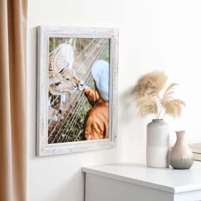Houten lijst Lafat 35x50 cm | wit | normaal glas (2 mm)