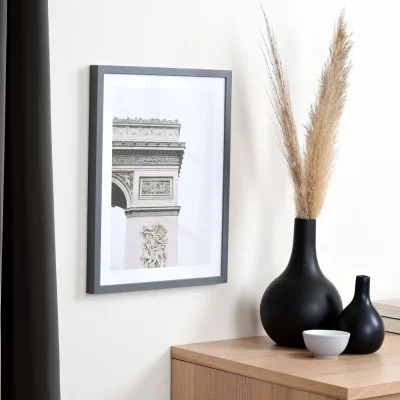 Houten lijst Bourgondië 25x70 cm | grijs | normaal glas (2 mm)