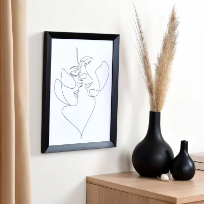 Holzrahmen Top N Sonderzuschnitt schwarz | Normalglas (2 mm)