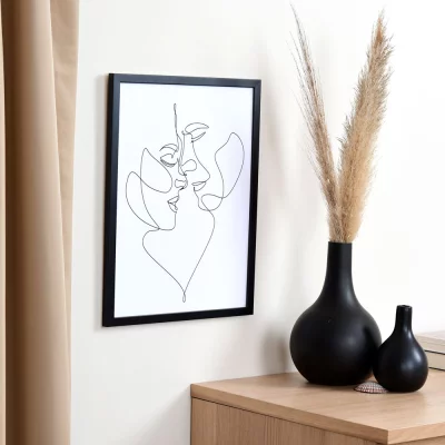 Holzrahmen Maßanfertigung Top Pro S schwarz | Kunstglas UV 99 entspiegelt (2 mm)