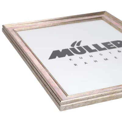 Cornice in legno Brema su misura oro bianco - rosa | Cornice vuota (senza vetro e senza pannello posteriore)