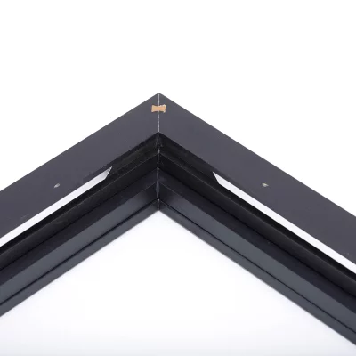 3D kader met afstandshouder van beuk / esdoorn - op maat beuk, zwart | normaal glas (3 mm)