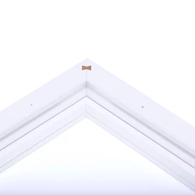 3D kader met afstandshouder van beuk / esdoorn - op maat beuk, wit | normaal glas (3 mm)