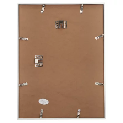 Kunststof lijst Steel Style met passe-partout 20x20 cm (15x15 cm) | wit | normaal glas (2 mm)