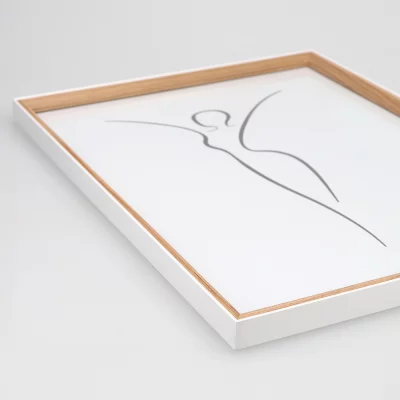 Houten kader Silhouette (MDF) 10x15 cm | beuk | normaal glas (2 mm)