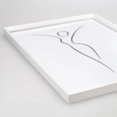 Houten kader Silhouette (MDF) 10x15 cm | wit | normaal glas (2 mm)