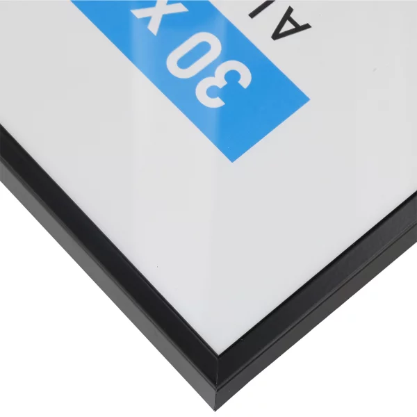 Aluminium lijst Accent 60x80 cm | zwart, mat | normaal glas (2 mm)