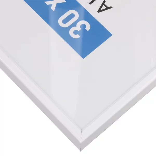 Aluminium lijst Accent 60x80 cm | wit, glanzend | normaal glas (2 mm)