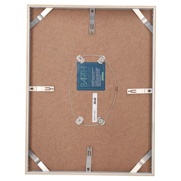 Alu Bilderrahmen BARTH - Serie 1125 - Maßanfertigung Eiche Echtfurnier natur | Normalglas (2 mm)