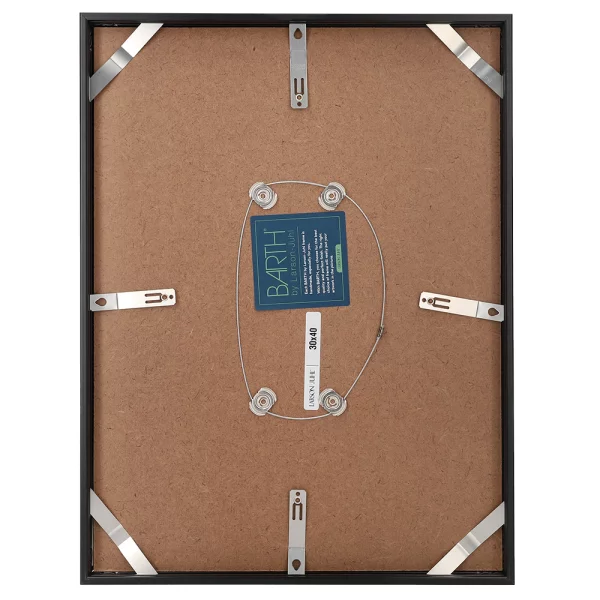 Alu Bilderrahmen BARTH - Serie 1125 - Maßanfertigung Schwarz lackiert | Normalglas (2 mm)