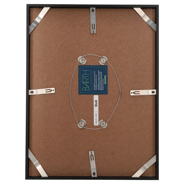 Alu Bilderrahmen BARTH - Serie 1125 - Maßanfertigung Schwarz | Normalglas (2 mm)
