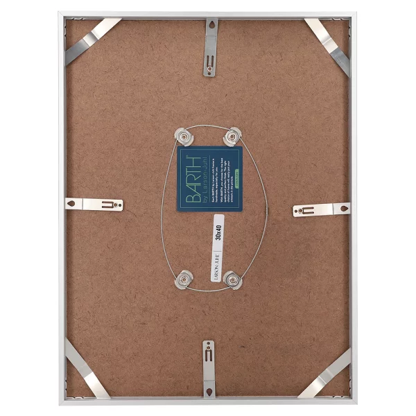 Alu Bilderrahmen BARTH - Serie 1125 - Maßanfertigung Silber | Normalglas (2 mm)