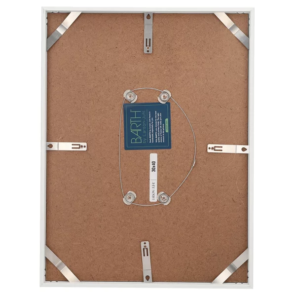 Alu Bilderrahmen BARTH - Serie 1125 - Maßanfertigung Weiß | Normalglas (2 mm)