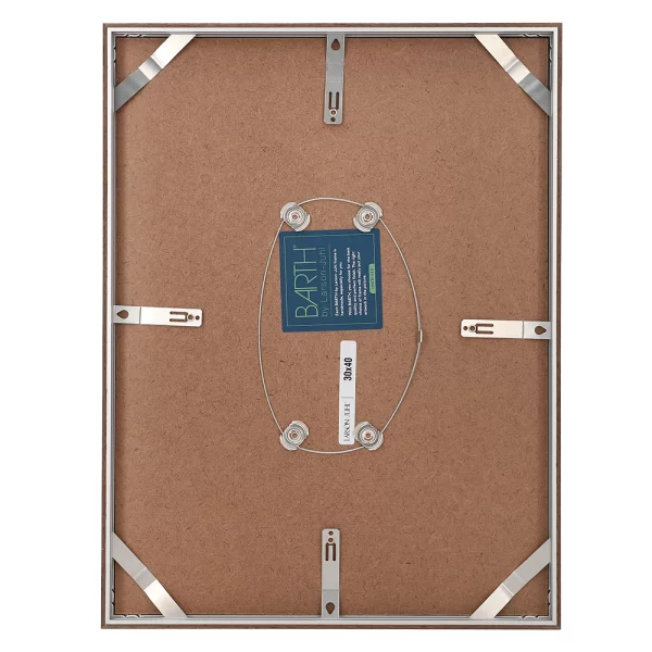 Alu Bilderrahmen BARTH - Serie 1125 - Maßanfertigung Wenge Echtfurnier natur | Normalglas (2 mm)