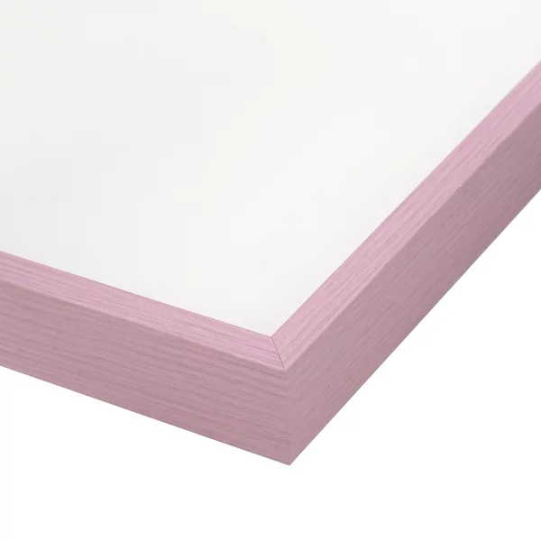 Alu-Bilderrahmen Barth NXT mit Distanzleiste, Serie 1131 18x24 cm | Rosa - Furnier Holzoptik | Normalglas (2 mm)