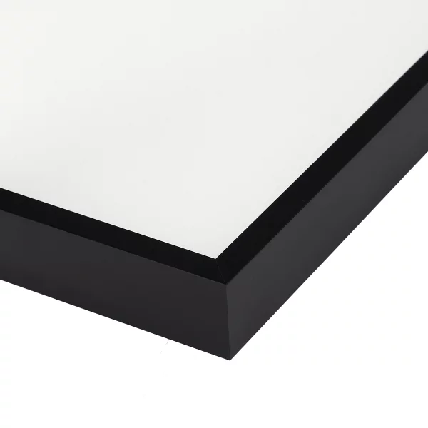 Alu-Bilderrahmen Barth NXT mit Distanzleiste, Serie 1131 18x24 cm | Schwarz matt | Normalglas (2 mm)
