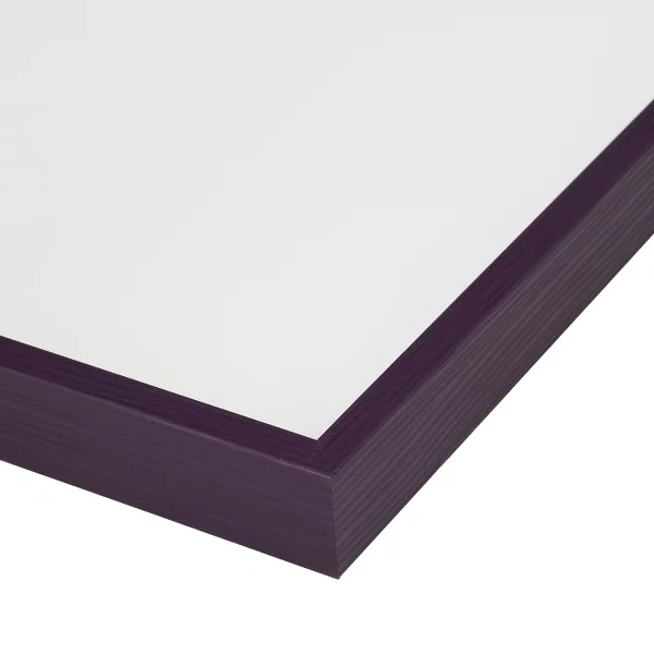 Alu-Bilderrahmen Barth NXT mit Distanzleiste, Serie 1131 18x24 cm | Violett - Furnier Holzoptik | Normalglas (2 mm)