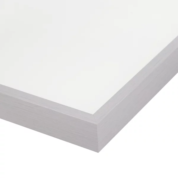 Alu-Bilderrahmen Barth NXT mit Distanzleiste, Serie 1131 - Maßanfertigung Hellgrau - Furnier Holzoptik | Normalglas (2 mm)
