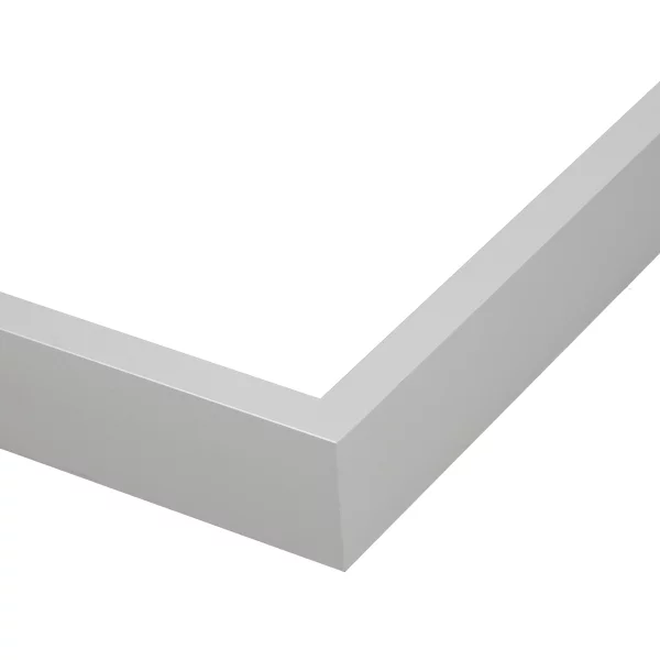 Alu-Bilderrahmen Barth NXT mit Distanzleiste, Serie 1131 - Maßanfertigung Silber matt | Normalglas (2 mm)