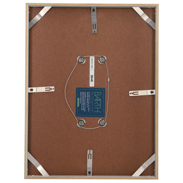 Alu Bilderrahmen BARTH - Serie 1828 - Maßanfertigung Eiche Echtfurnier natur | Normalglas (2 mm)
