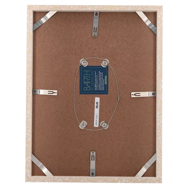 Houten fotolijst BARTH serie 210 50x70 cm | Esche weiß gefärbt | normaal glas (2 mm)