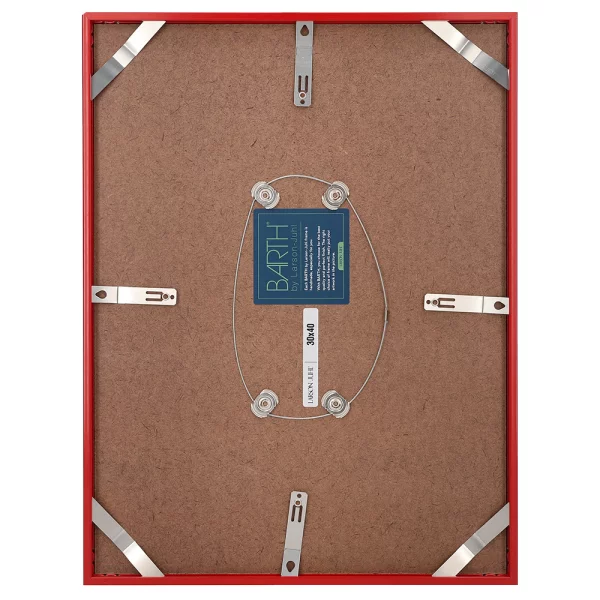 Alu Bilderrahmen BARTH - Serie 916 - Maßanfertigung Rot | Normalglas (2 mm)