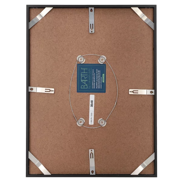 Alu Bilderrahmen BARTH - Serie 916 - Maßanfertigung Schwarz | Normalglas (2 mm)