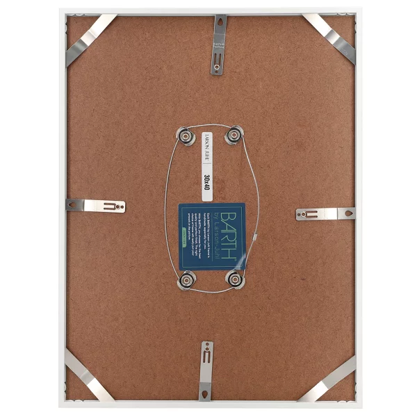 Alu Bilderrahmen BARTH - Serie 916 - Maßanfertigung Weiß | Normalglas (2 mm)