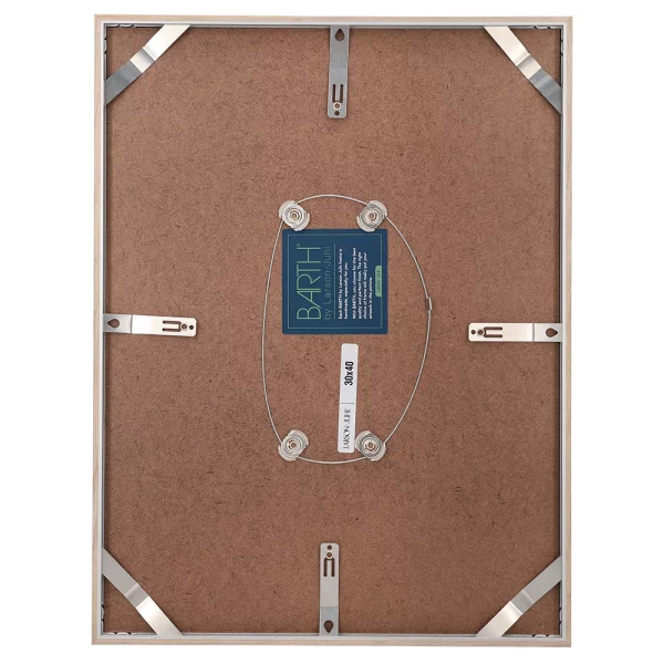 Cadre amovible en aluminium série 916 13x18 cm | chêne feuille de placage vrai blanc | verre standard (2 mm)