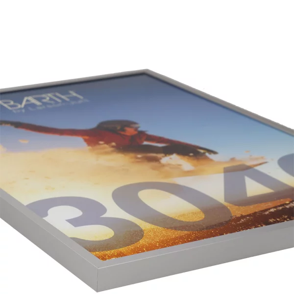 Alu Bilderrahmen BARTH - Serie 916 LIGHT 21x29,7 cm (A4) | Silber matt | Normalglas (2 mm)