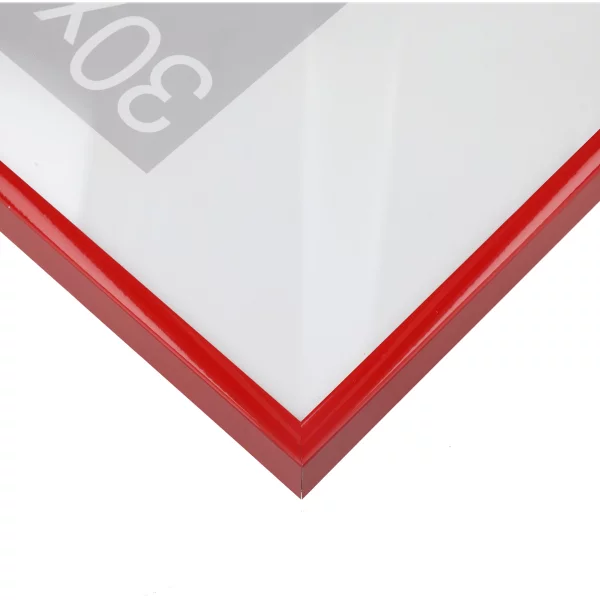 Cadre en aluminium Superba sur-mesure rouge carmin RAL 3002 | verre standard (2 mm)