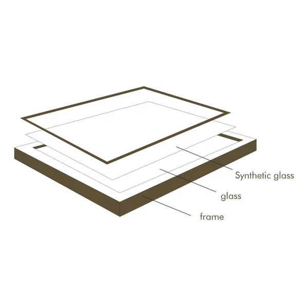 Alu Bilderrahmen Paris mit Glasrückwand für einen schwebenden Effekt 18x24 | gold | Normalglas (2 mm)