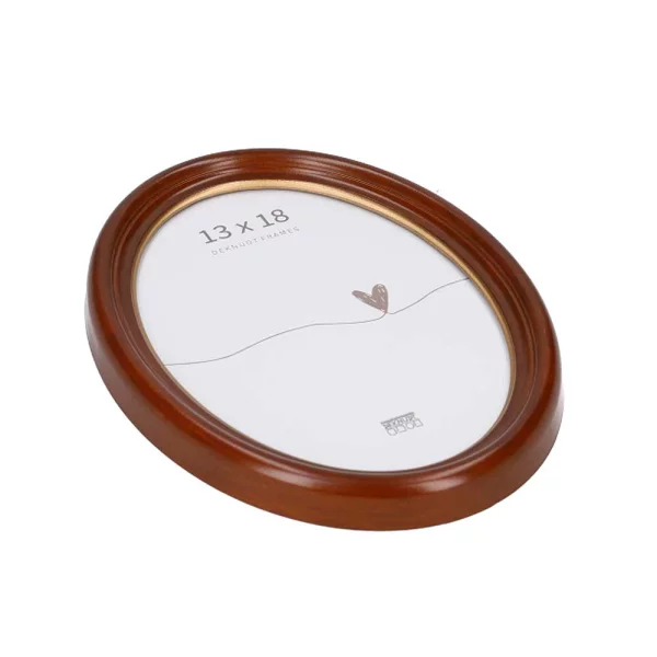 Cadre ovale Alice 13x18 cm | noyer | verre standard (2 mm)