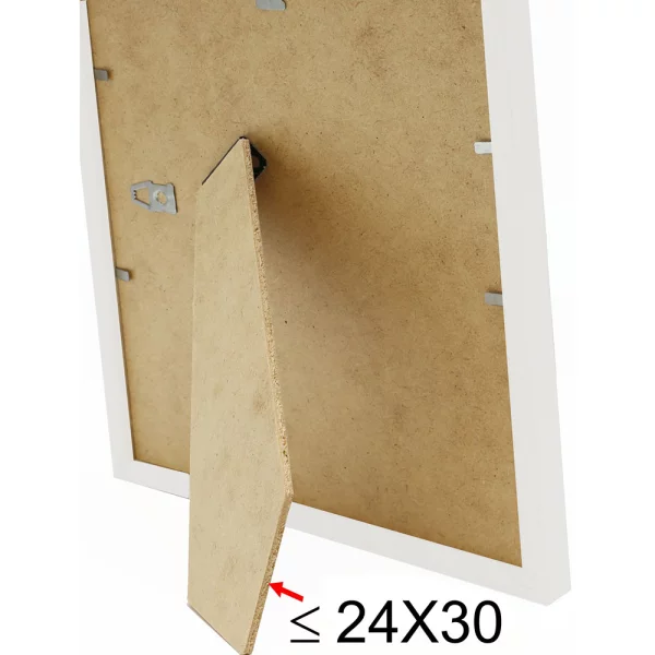 Cadre en bois Lilou 10x15 cm | blanc avec beige | verre standard (2 mm)
