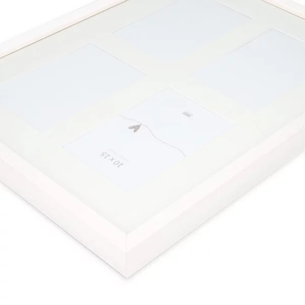 Cadre multi photos Hugo pour 4 photos 10x15 cm 10x15 cm | blanc | verre standard (2 mm)