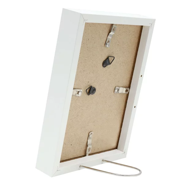 Cadre en bois Louise avec passe-partout 13x18 cm | blanc | verre standard (2 mm)