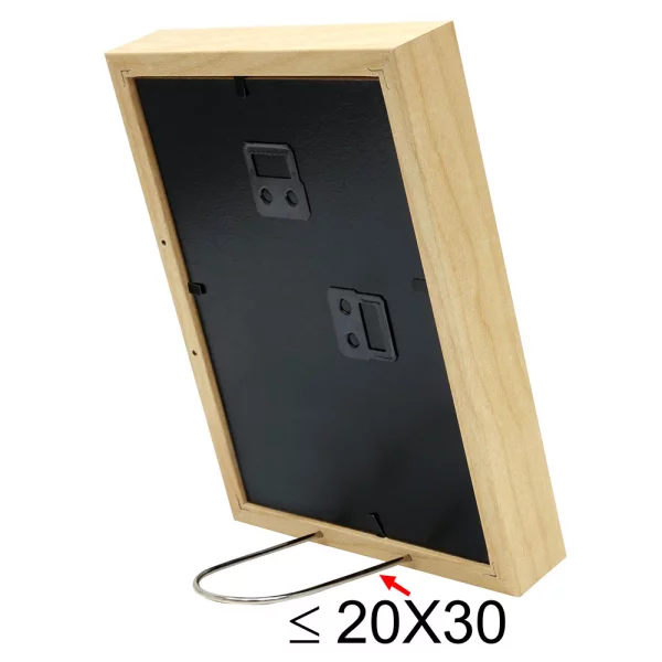 Cadre en bois Peer 10x15 cm | nature avec bord intérieur rouge | verre standard (2 mm)