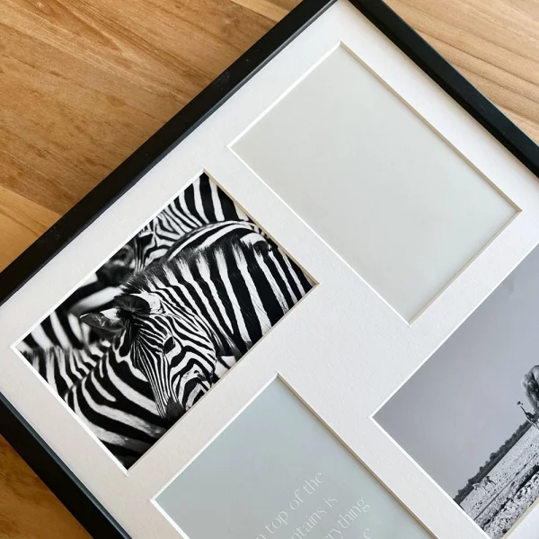 Cadre multi photos Lola pour 4 photos 10x15 cm | argent | verre standard (2 mm)