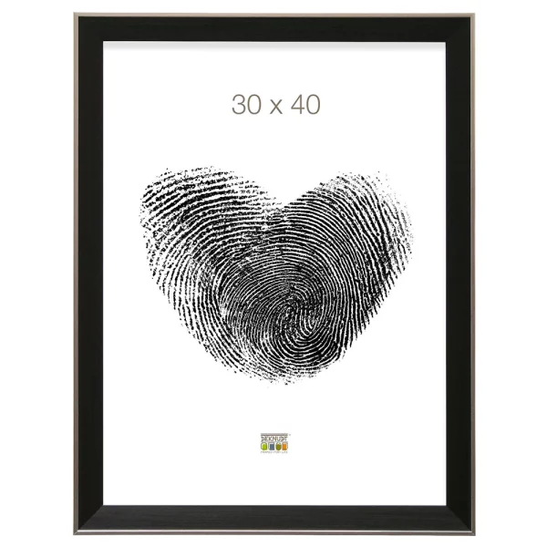 Cadre en plastique Maaseik 10x15 cm | noir | verre standard (2 mm)